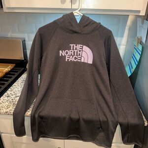 The North Face Charcoal Jacket with Lavender Lining